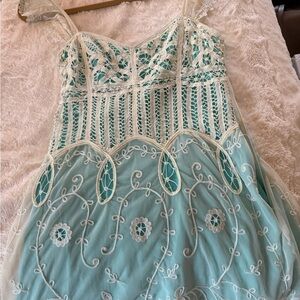 Betsey Johnson Vintage Embroidered Lace Mini Dress RARE - size 2